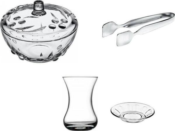Paşabahçe çay seti takımı - çay bardağı şekerlik seti 15 prç. - Image 1