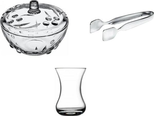 Paşabahçe çay seti takımı - çay bardağı şekerlik seti 9 prç. - Image 1