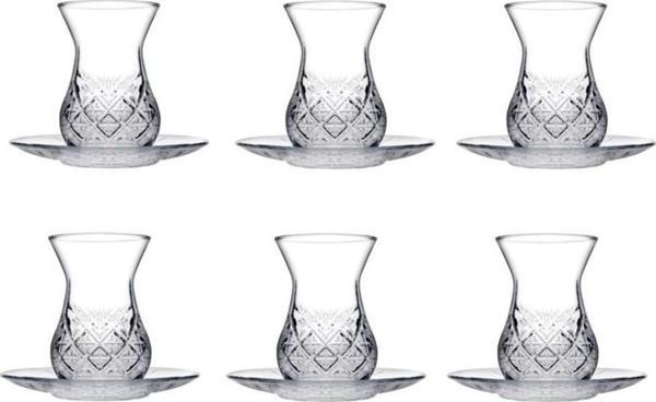 Paşabahçe Timeless Kesme Kristal Çay Bardağı Seti Takımı - 12 Parça Çay Seti 96992 - Image 1