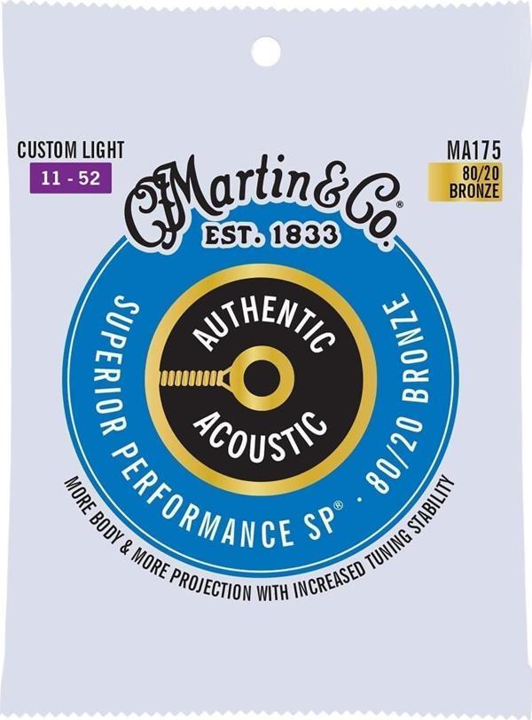 Martin MA175 Akustik Gitar Teli 11-52 Custom Light  - Image 1
