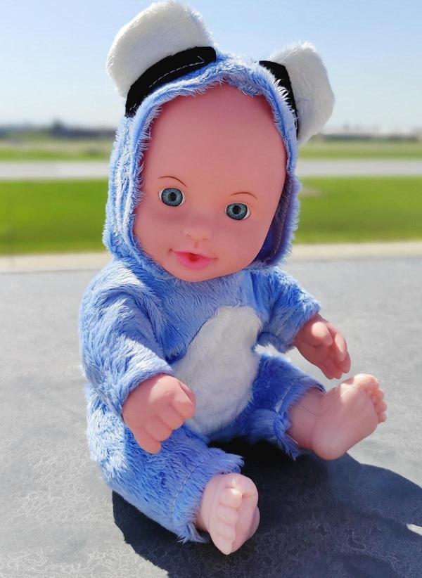 Global Toys Mavi Pembe Ve Beyaz Renk Koala Kostümlü Ingilizce Konuşan Et Bebek - Image 1