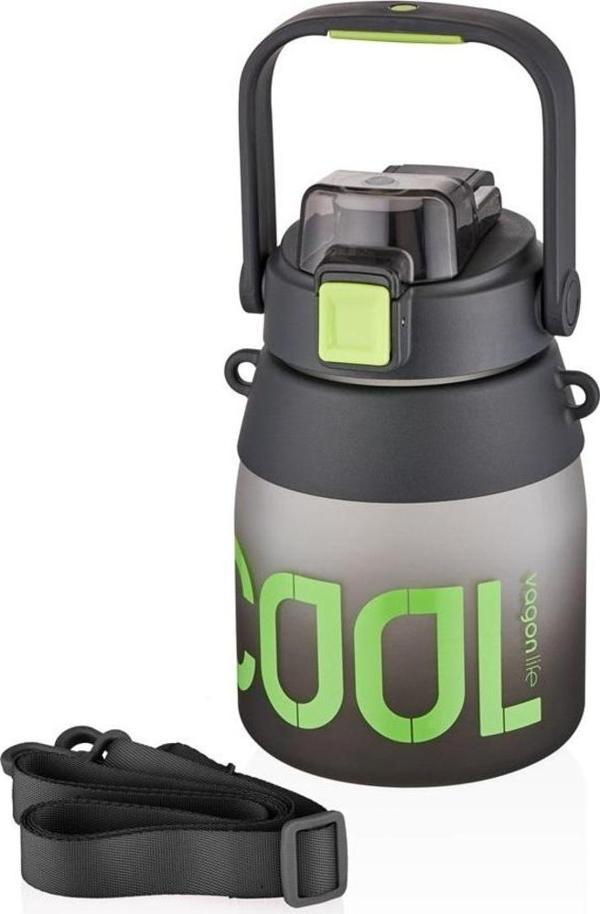Vagonlife VGN6275 1000ml Siyah Pipetli Askılı Matara - Image 1