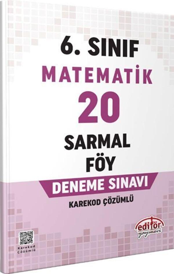 6. Sınıf Matematik 20 Sarmal Föy Deneme Sınavı Editör Yayınları - Data Yayınları - Image 1