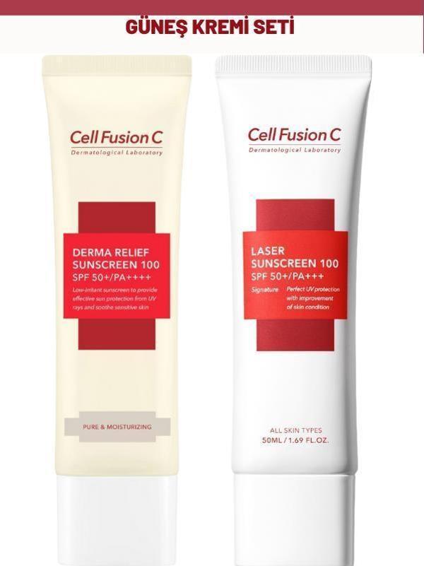 Cell Fusion C Derma Relief 100 Spf 50 /pa Çocuklar Ve Yetişkinler Için Güneş Kremi ve Laser Pa Güneş Kremi 50 ml - Image 1