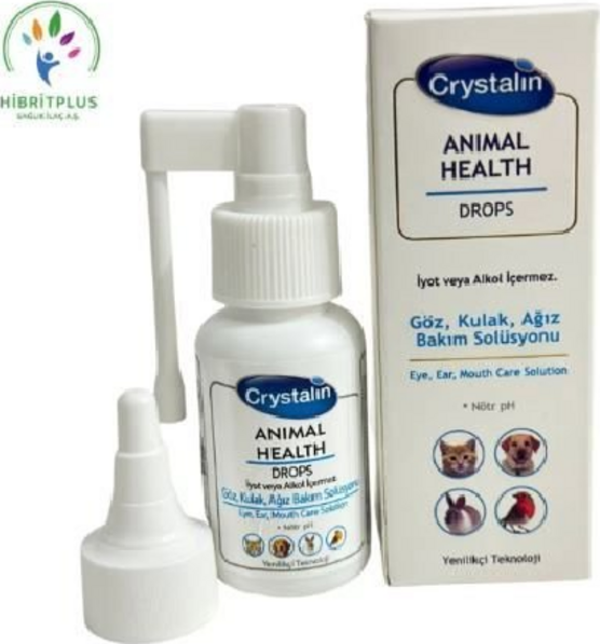 Crystalin Kedi ve Köpek İçin Göz, Kulak Ve Ağız Bakım Solüsyonu 50 Ml - Image 1