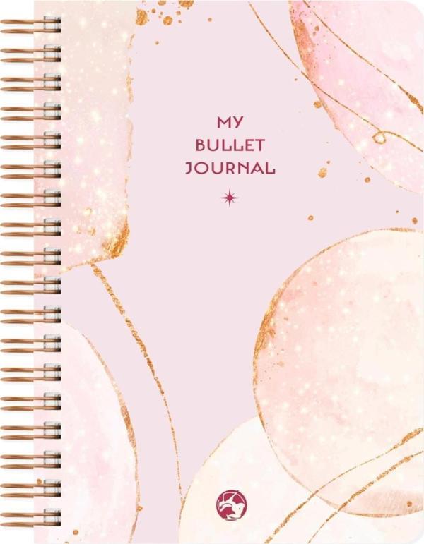 Noktalı Bullet Journal Pro Defter Rose Gold 17x24 - Image 1