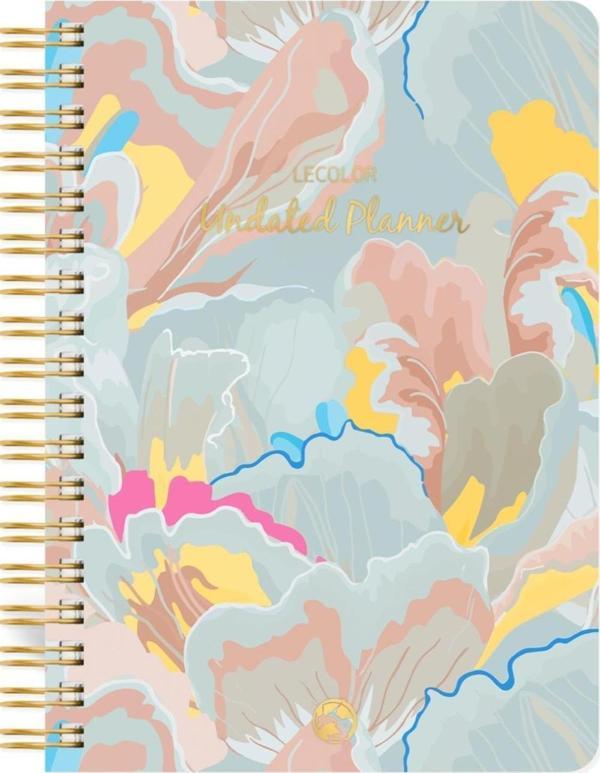 Süresiz Planlayıcı Spiralli Ajanda Defter Lotus 17x24 cm - Image 1