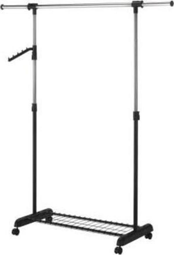Handy Mate Morena Yükseklik Ayarlı Geniş Elbise Askısı-Siyah/Krom 83-147x43x101-168 cm - Image 1