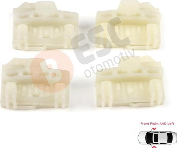 ESC Otomotiv Audi A4 B5 İçin 4 Adet Cam Kaldırma Mekanizması Tamir Klipsi - Image 1
