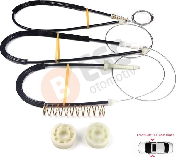 ESC Otomotiv Bentley Continental GT MK1 2003-2011 İçin Ön Sağ veya Sol Kapı Cam Kriko Tamir Seti 3W0837401 02 - Image 1