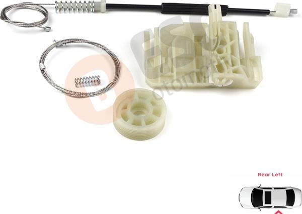 ESC Otomotiv BMW 5 Series F10 F11 4/5 Kapı 2010-2016 İçin Arka Sol Kapı Cam Kriko Tamir Seti 7182121 - Image 1