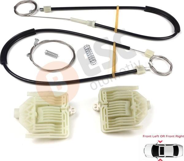 ESC Otomotiv BMW X6 E71 2008-2014 İçin Ön Kapı Cam Kriko Tamir Seti 7267663 7267664 - Image 1