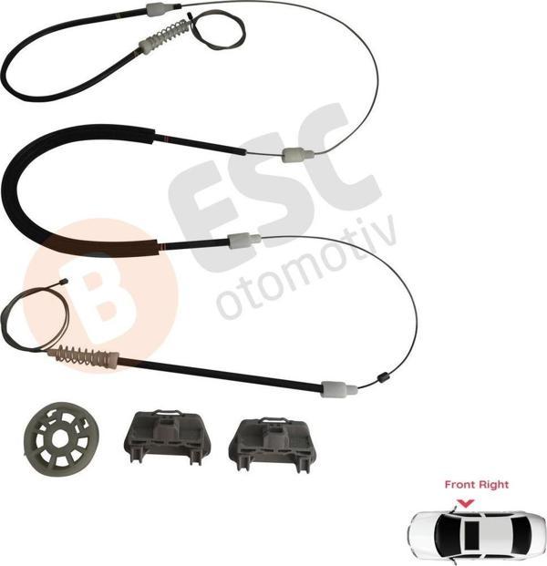 ESC Otomotiv Chrysler 300 2005-2010 Dodge Charger LX 2006-2010 Magnum 2005-2008 İçin Ön Sağ Cam Kriko Tamir Seti - Image 1