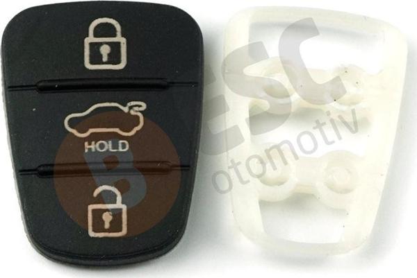 ESC Otomotiv EDP1123 Hyundai Kia için Sustalı Anahtar Kumanda 3 Buton Ped Tuş Lastiği - Image 1