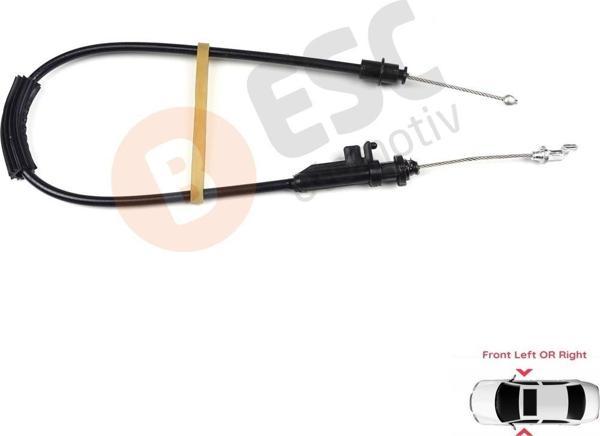 ESC Otomotiv EDP1164 VW Passat B6 B7 CC İçin Ön Sağ veya Sol Dış Kapı Kilidi Açma Teli 3C0837017A - Image 1