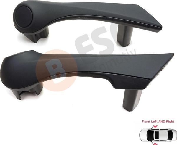 ESC Otomotiv Renault Megane MK2 2002–2009 7701475315 7701475316 İçin Ön İç Kapı Çekme Kolçak Tutamak Takımı Siyah - Image 1