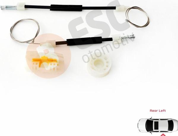 ESC Otomotiv Seat Leon MK2 1P 1P1 2005-2012 5-Kapı HB 1P0839461A İçin Elektrikli Arka Sol Cam Kriko Tamir Seti - Image 1