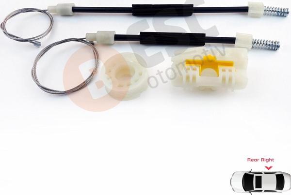 ESC Otomotiv Seat Leon MK2 1P 1P1 2005-2012 5-Kapı HB 1P0839462A İçin Elektrikli Arka Sağ Cam Kriko Tamir Seti - Image 1