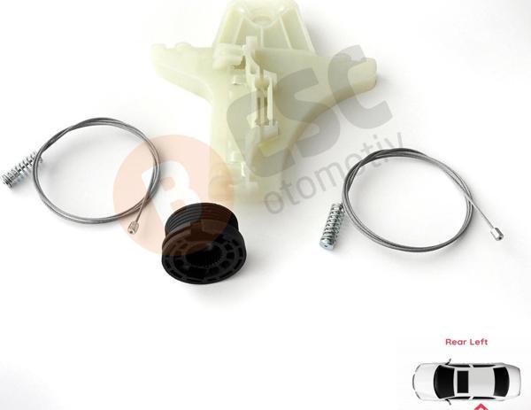 ESC Otomotiv VW Golf MK6 için Arka Sol Cam Kriko Seti 5K4839729J - Image 1
