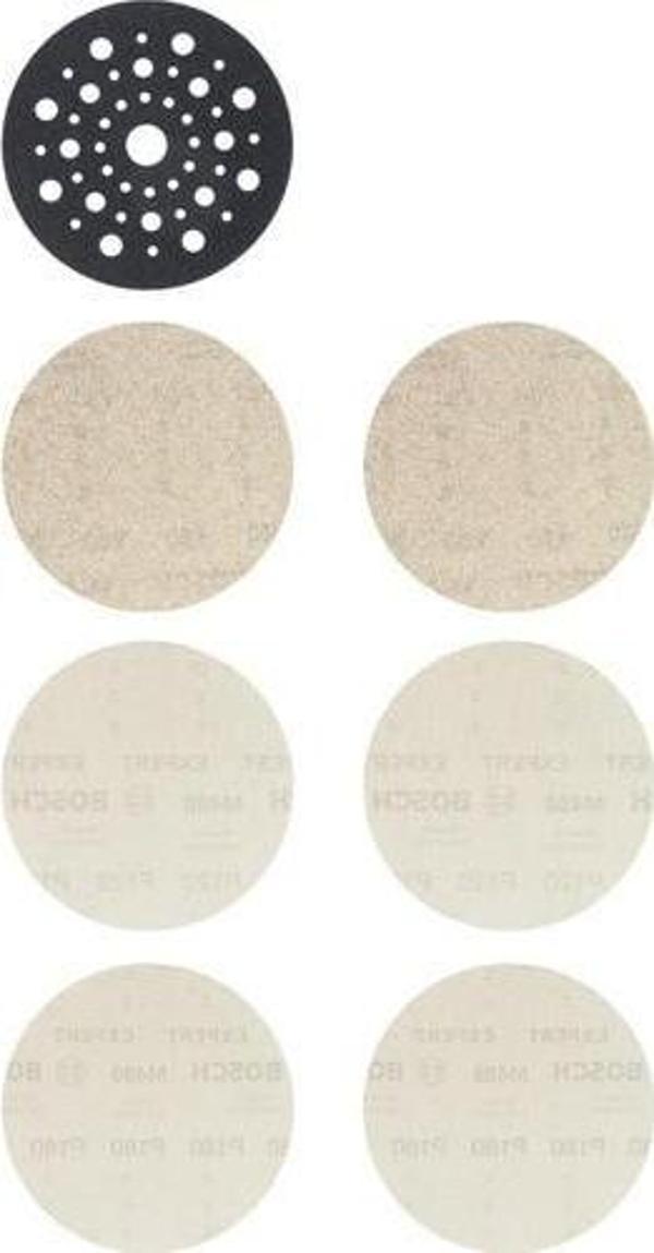 Bosch Expert M480 Başlangıç Kiti, Eksantrik Zımpara Makineleri Için, 125 mm 7 Parça - Image 1