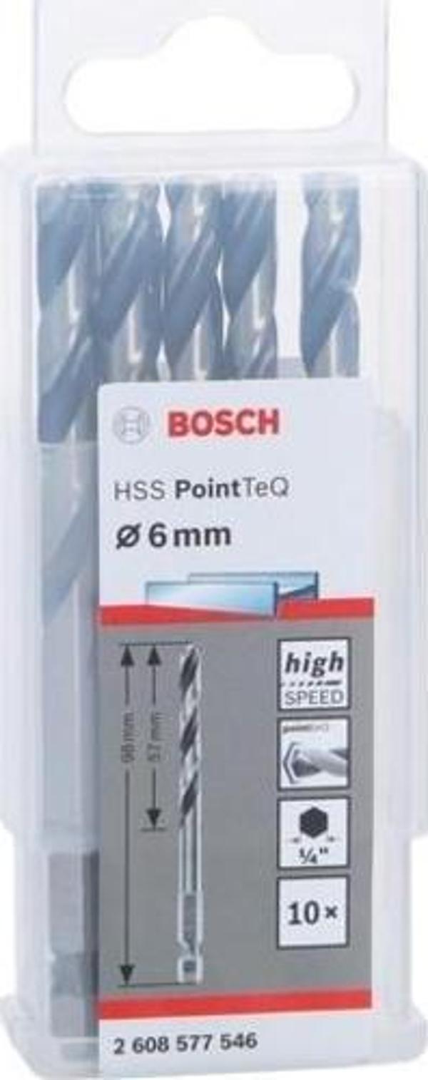 Bosch Pointeq  6mm 1/4 Adap. Metal Matkap Ucu 10'lu 2608577546 Bosch - Image 1