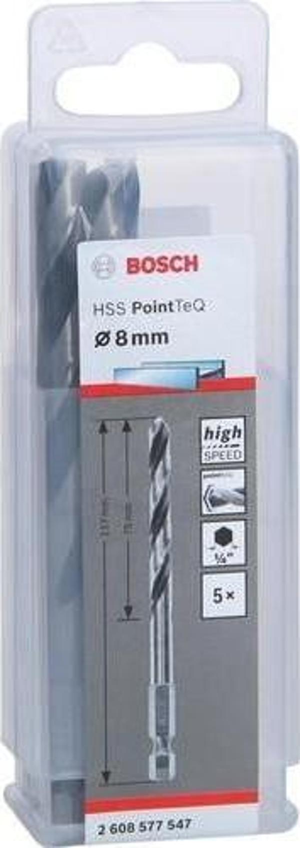 Bosch Pointeq 8mm 1/4 Adap. Metal Matkap Ucu 5'li 2608577547 Bosch - Image 1