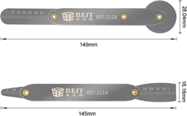 Best Bst-211A 211B 2 Parça Çift Taraf Telefon Sökme Metal Aparatı - Image 1