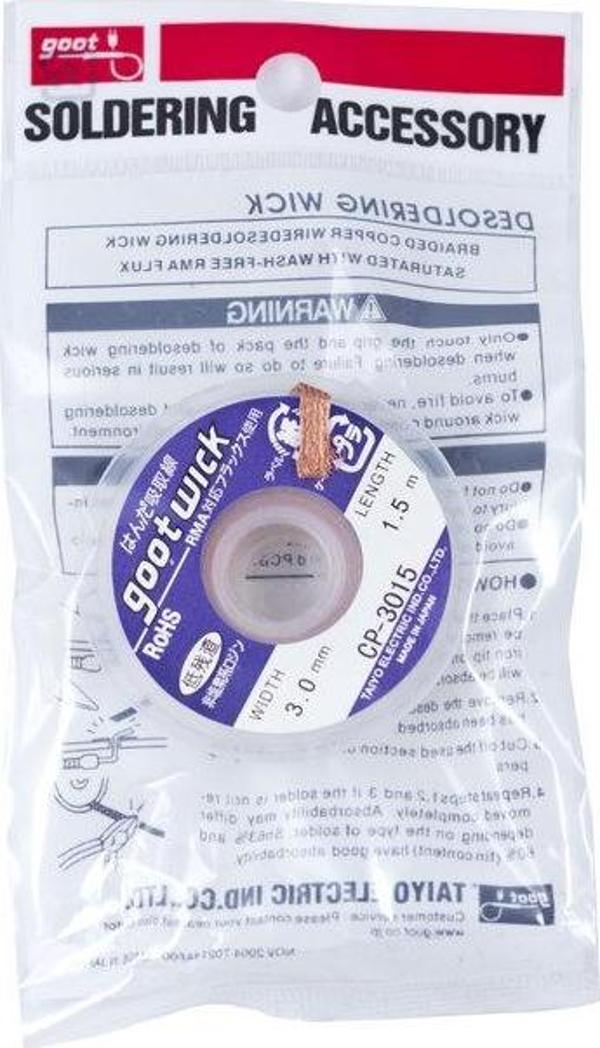 10 Adet Gootwick Cp-3015 3.0Mm X 1.5Mt. Lehim Temizleme Çekme Tel - Image 1