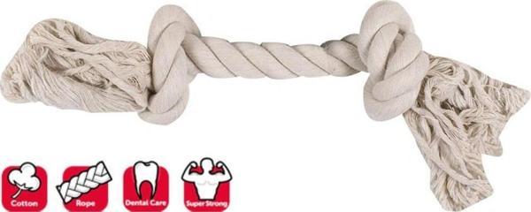 Karlıe 2 Düğümlü İp Köpek Oyu. S 22 Cm Beyaz - Image 1