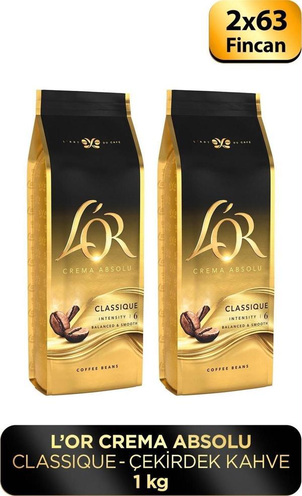 L'OR CREMA ABSOLU CLASSIC ÇEKİRDEK KAHVE 500GR X 2 - Image 1