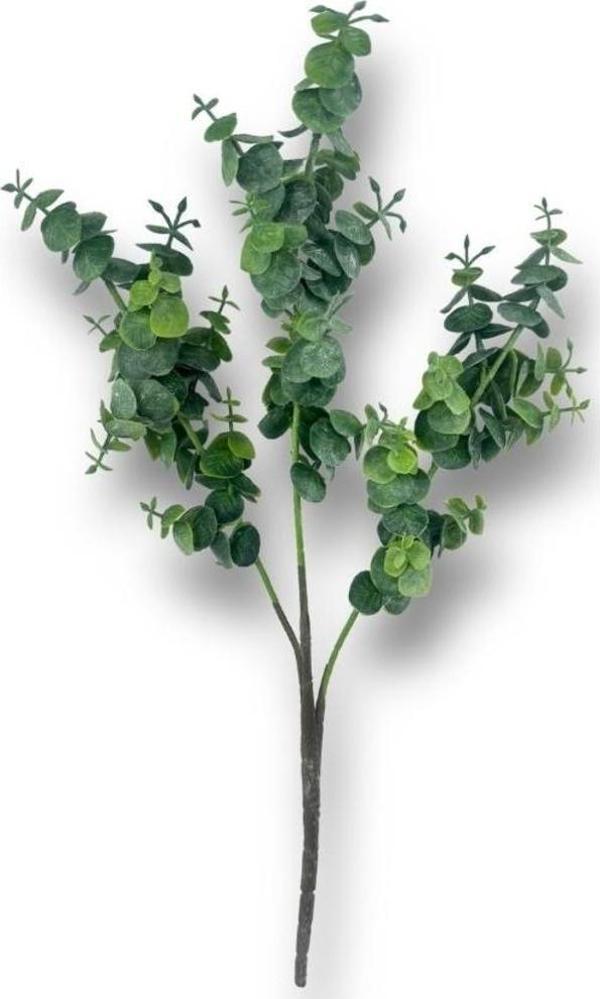Netten Evime Yapay Çiçek Pastel Yeşil Okaliptus 48 cm 3Dallı Uzun Dal Eucalyptus - Image 1