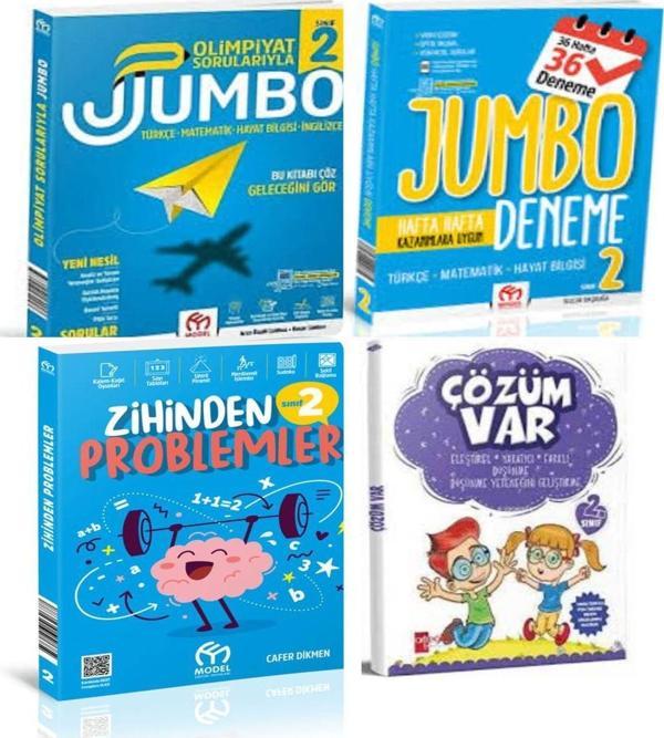 2. Sınıf Olimpiyat Sorularıyla Jumbo Soru Bankası+Tüm Dersler Deneme+Zihinden ProblemlerVe Çözüm Var - Model Eğitim Yayınları - Image 1