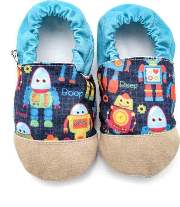Pamuk Astarlı Kaydırmaz Taban Patik-ROBOT, Ev Botu Terliği Kreş Ayakkabısı Panduf F-833 - Image 1