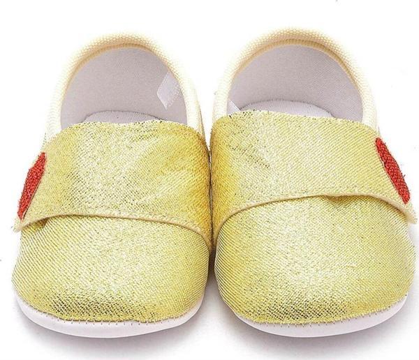 Kırmızı Kalpli Gold Patik-G-2248 - Image 1