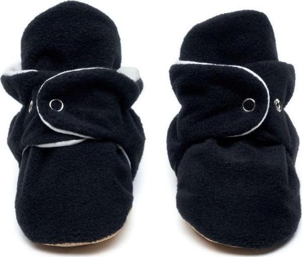 Kaydırmaz Tabanlı Pamuk Astarlı Çıtçıtlı Siyah Panduf - Image 1