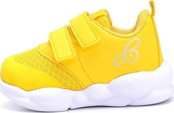 Ultra Hafif Memory Foam İç Taban Çocuk Sarı Spor Ayakkabı M-1000 - Image 1