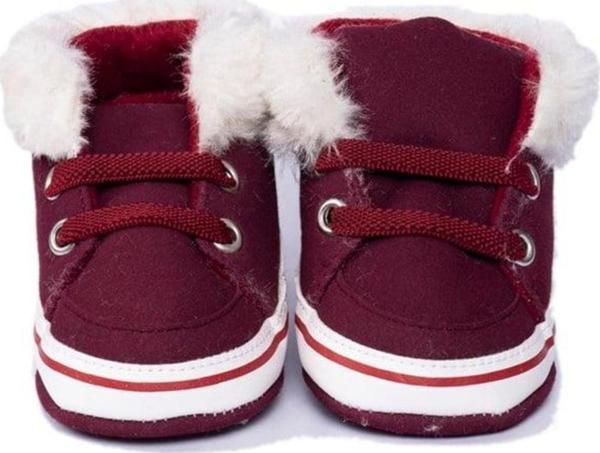 Süet Kürklü Bordo Bot - Image 1