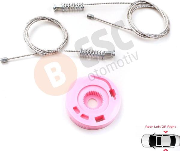 ESC Otomotiv BMW 7 Serisi E38 1994-2001 51358125203 İçin Elektrikli Arka Sol veya Sağ Kapı Cam Kriko Tamir Seti - Image 1