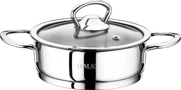 Oms 2 Parça Paslanmaz Çelik 12x5 Cm 0,50 Litre Mini Tencere  - Image 1