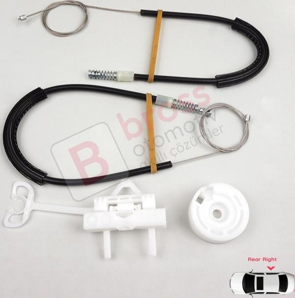 ESC Otomotiv Fiat Linea 323 110 2007-2018 51898678 İçin Elektrikli Arka Sağ Kapı Cam Kriko Tamir Seti - Image 1