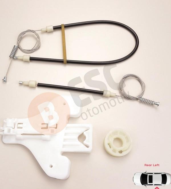 ESC Otomotiv Seat Toledo MK3 5P2 2004-2009 Altea 5P1 XL 5P5 5P8 İçin Elektrikli Arka Sol Cam Kriko Tamir Seti - Image 1