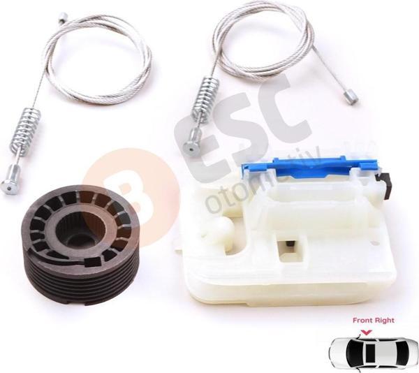 ESC Otomotiv Fiat Egea için Ön Sağ Cam Kriko Tamir Seti - Image 1
