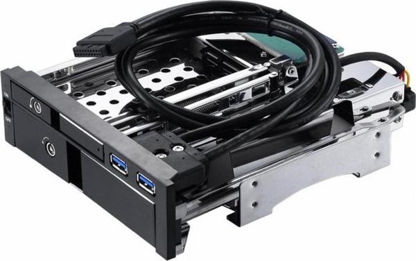 5,25" Dahili Çift Yuvalı Sabit Disk Kutusu 2,5+3,5 İnç Sata Hdd-Ssd Muhafaza Aletsiz Tasarım - Image 1