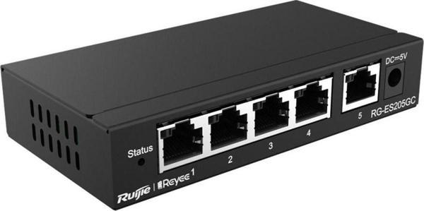 Rg-Es205Gc 4Port 10-100-1000 Mbps+1 Port 10-100-1000 Mbps Gb Yönetilebilir 54W Switch Hub - Image 1