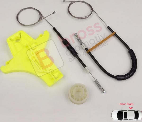 ESC Otomotiv VW Amarok için Arka Sağ Cam Kriko Tamir Seti 2H7839402 - Image 1