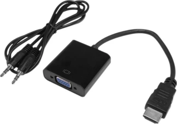 HDMI TO VGA / AV ADAPTER ADAPTÖR KABLOLU SES GÖRÜNTÜ AKTARICI - Image 1