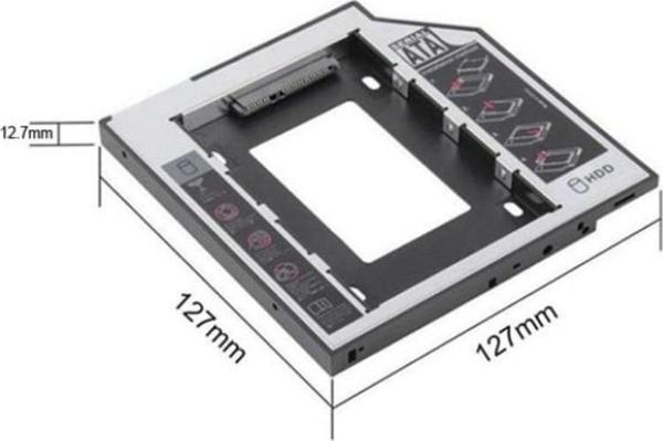12.7 MM HDD CADDY LAPTOP DVD TO SSD KUTU SATA - Image 1
