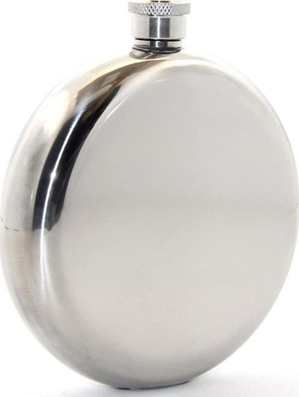 Himarry Paslanmaz Çelik Yuvarlak 8 Oz Tekli Matara - Image 1