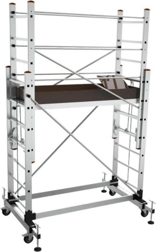 ALÜMİNYUM İSKELE 4 MT TELESKOPİK (SAR7507) (2 *2 mt) - Image 1