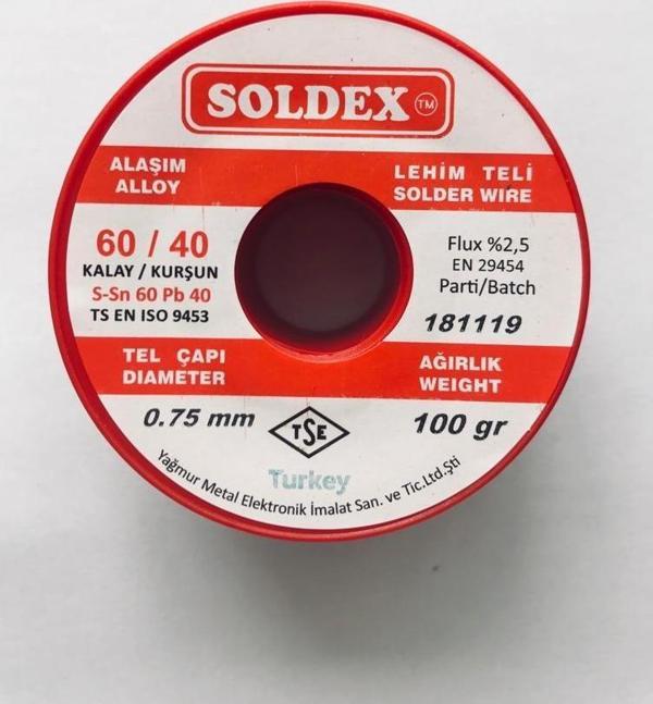 SOLDEX 0,75 MM 100 GR.LEHİM ATMA TELİ - Image 1